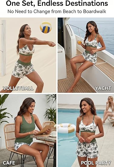 ⏰LAST DAY 50% OFF - 3 Piece Tankini with Shorts 🔥 - Image 5