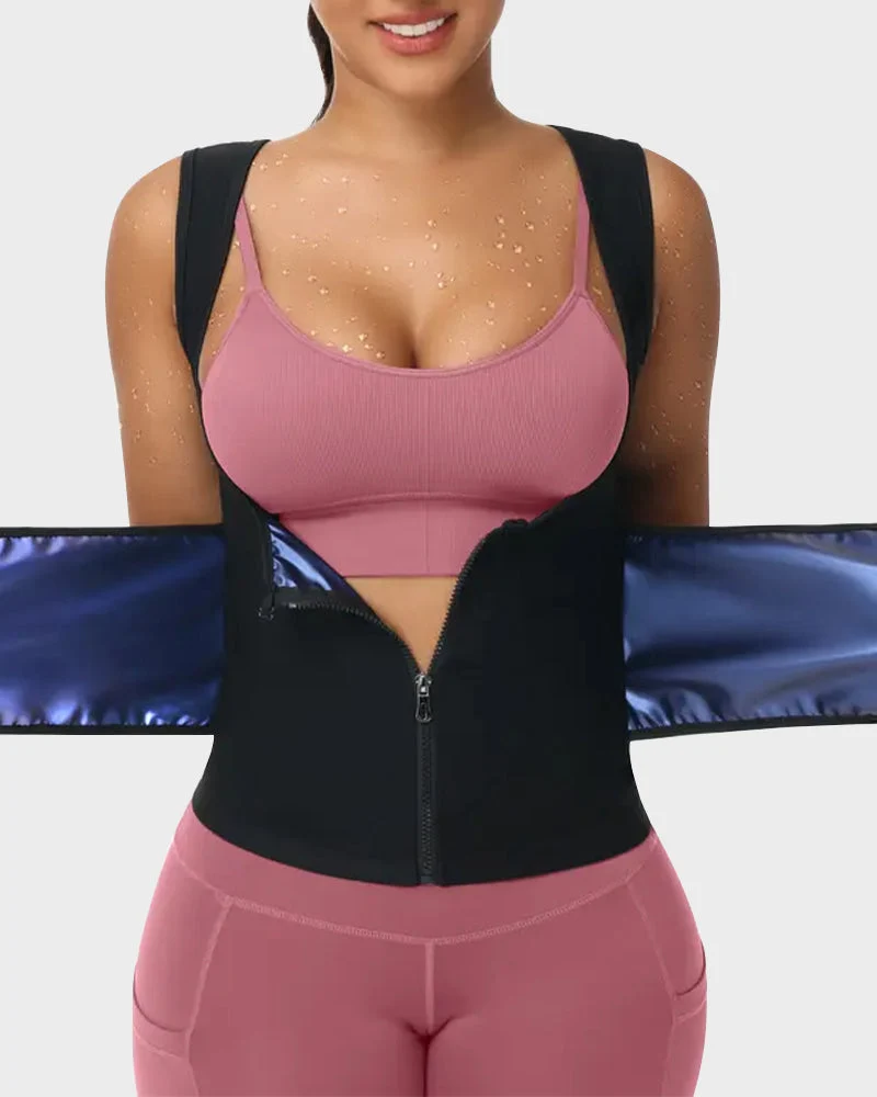 Adjustable Sauna Sweat Waist Trainer Tank Top - Image 3