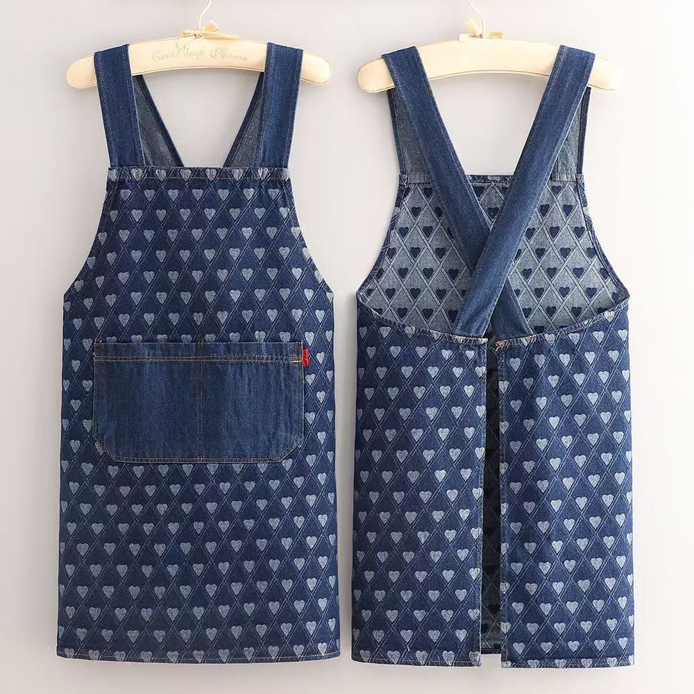 Ergonomic Cross-Back Denim Apron - Image 10
