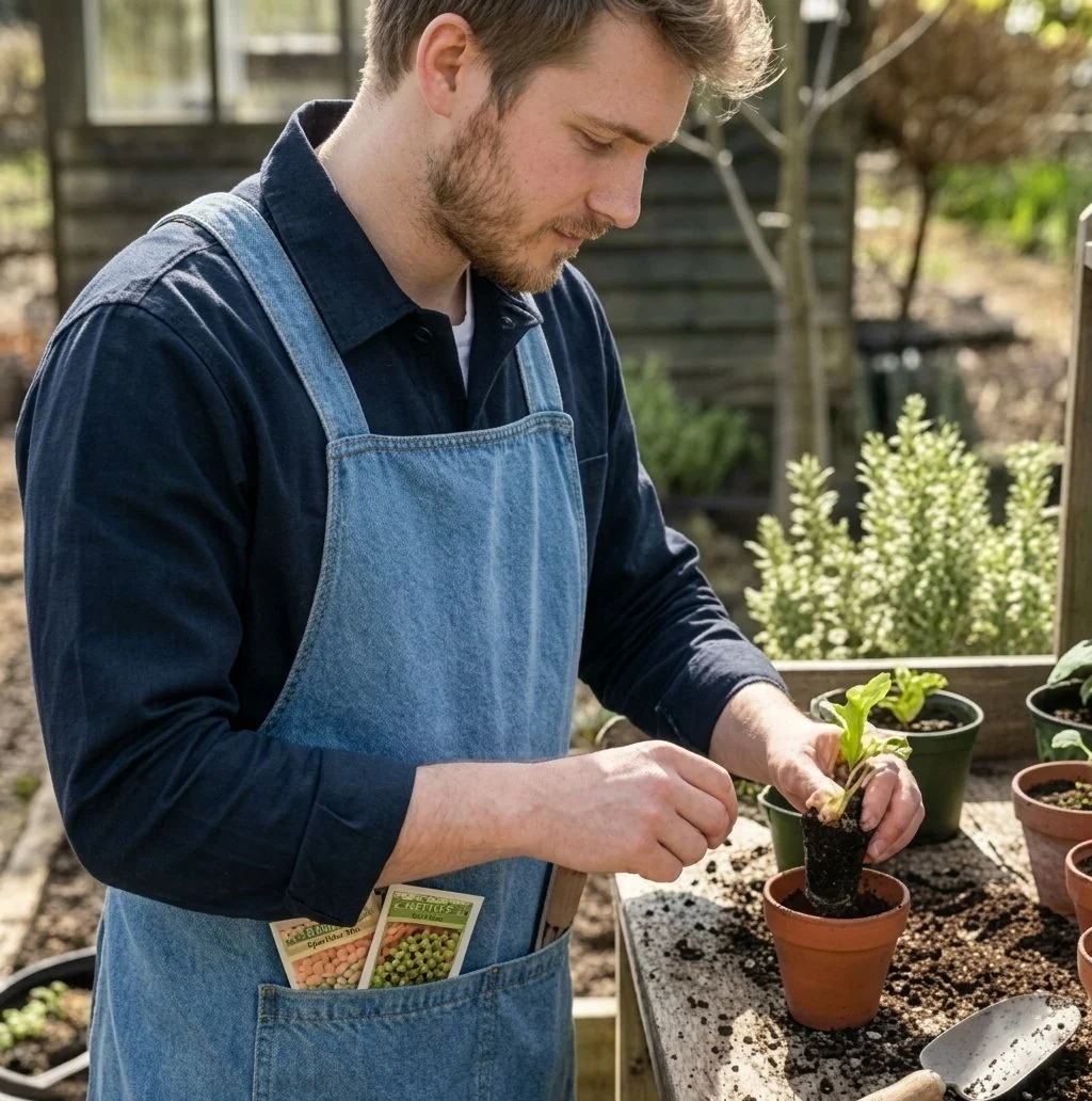 Ergonomic Cross-Back Denim Apron - Image 7