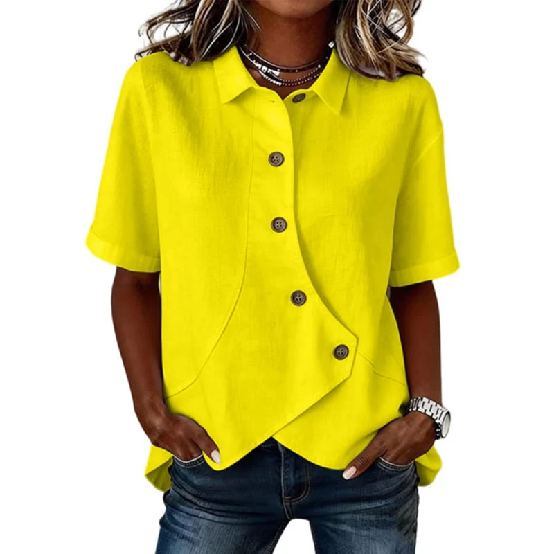 Asymmetrical Placket Button Down Shirt - Image 7