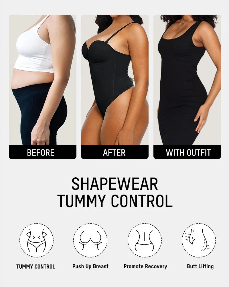 Back Lace-Up Seamless Shapewear Bodysuit - Image 6