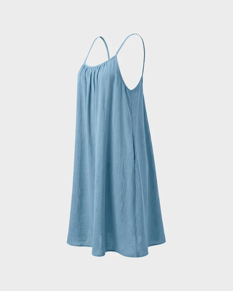 Women’s Backless Flowy Cami Lounge Dress - Image 17