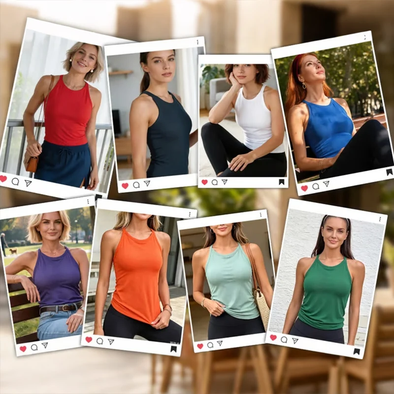 Built-In Bra Racerback Sports Cami Top - Image 7