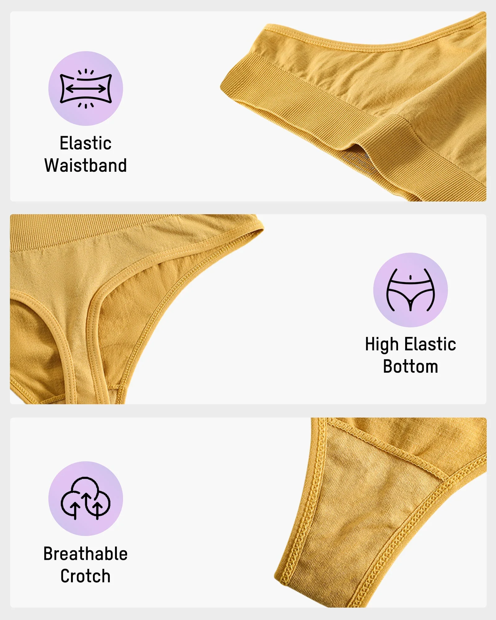 Comfort Seamless Sport Thong Panties (9 Pack) - Image 10
