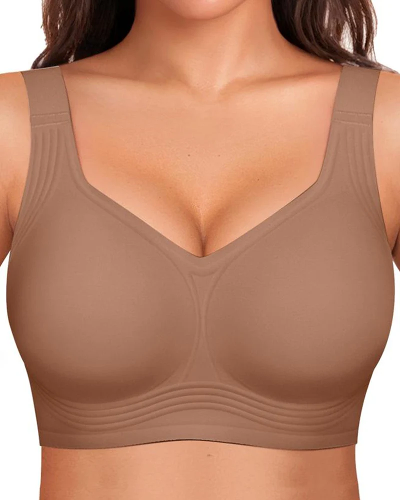 Comfortable Wireless Full Coverage Jelly Smoothing Bra - Image 16