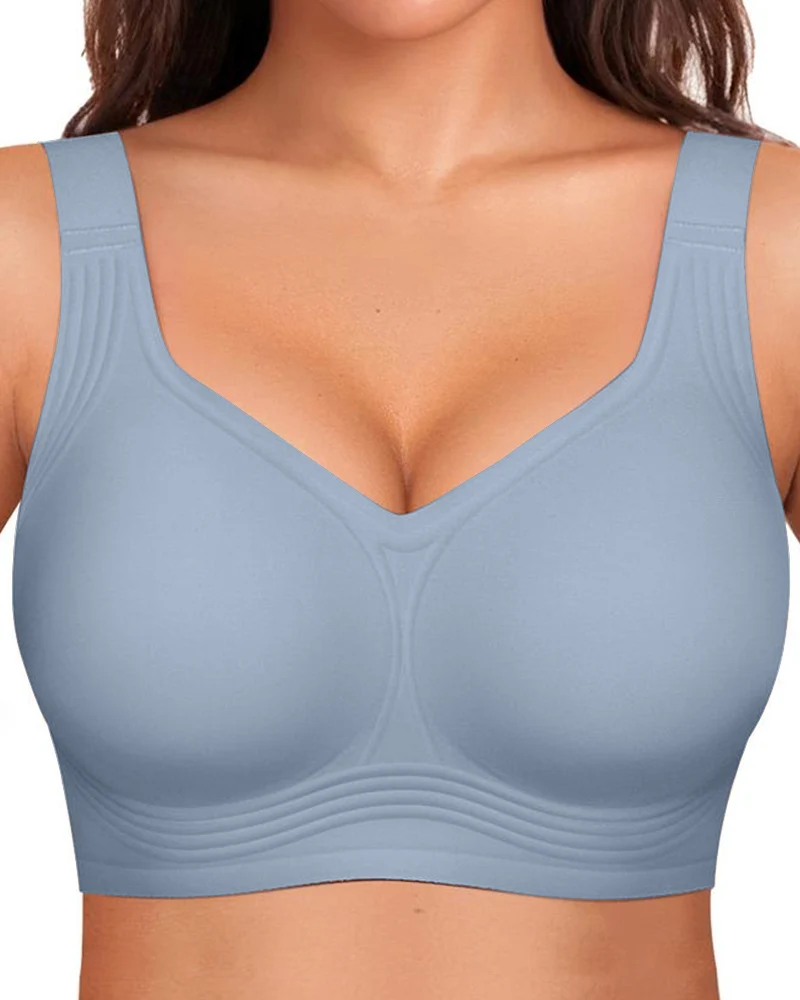 Comfortable Wireless Full Coverage Jelly Smoothing Bra - Image 19