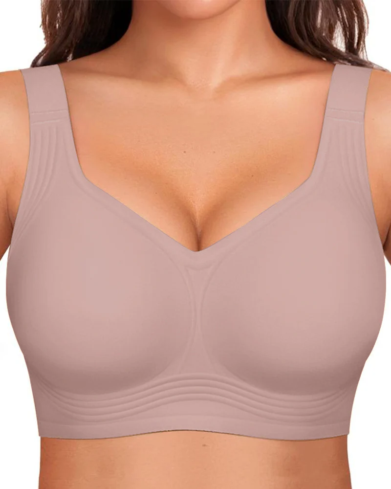 Comfortable Wireless Full Coverage Jelly Smoothing Bra - Image 22