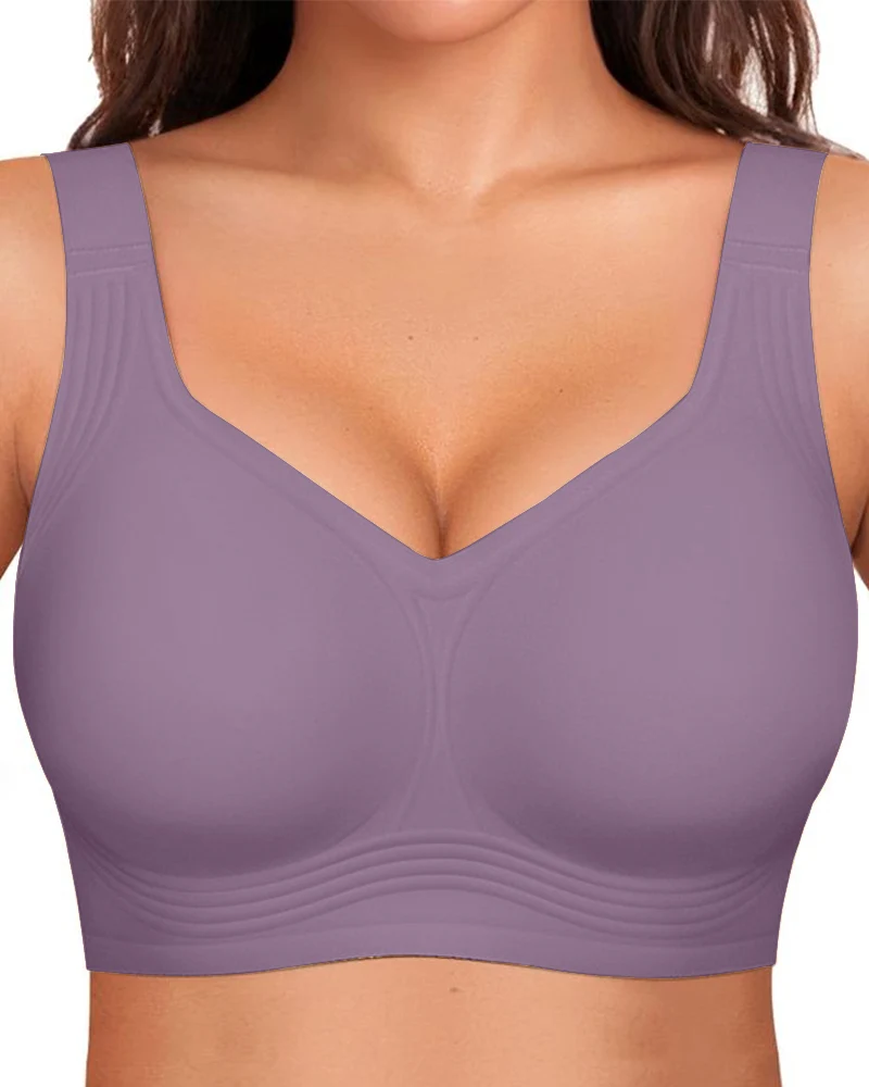 Comfortable Wireless Full Coverage Jelly Smoothing Bra - Image 23