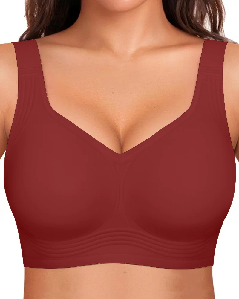 Comfortable Wireless Full Coverage Jelly Smoothing Bra - Image 25