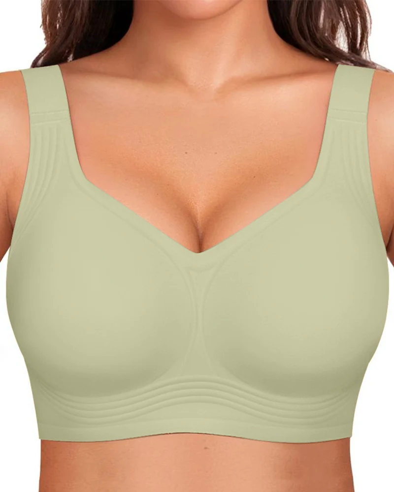 Comfortable Wireless Full Coverage Jelly Smoothing Bra - Image 26