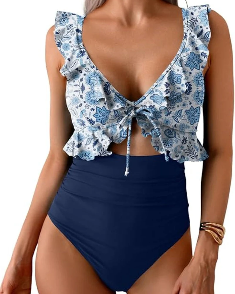 Confidence-Boosting V-Neck Swimsuit - Image 2
