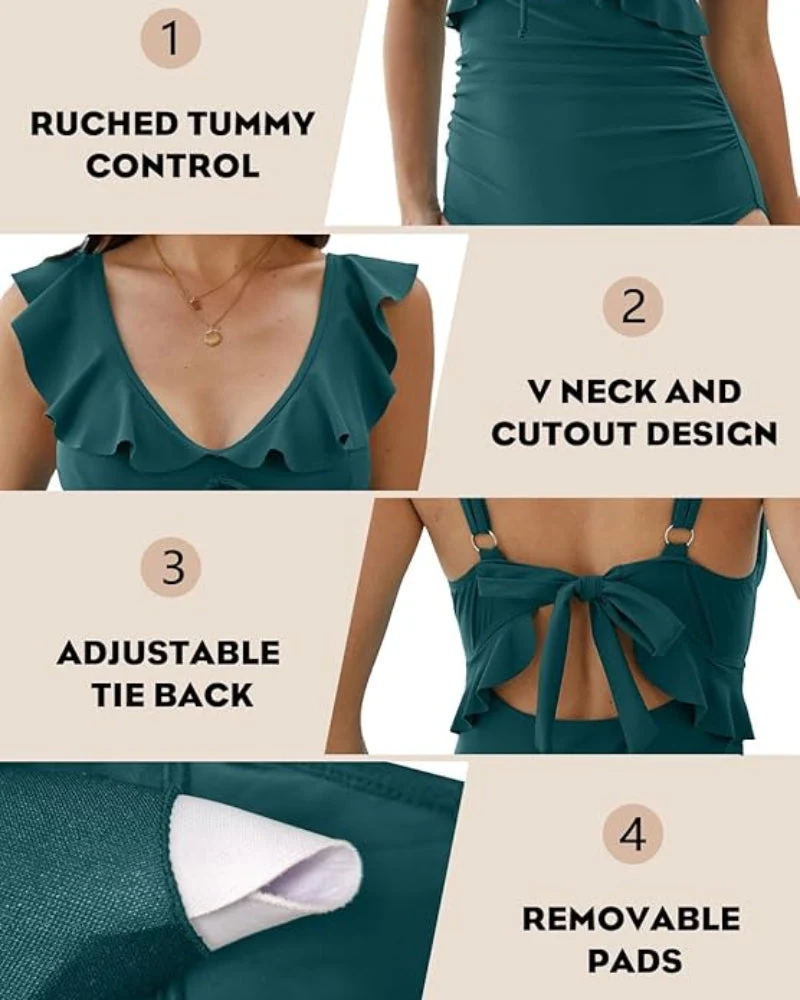 Confidence-Boosting V-Neck Swimsuit - Image 38