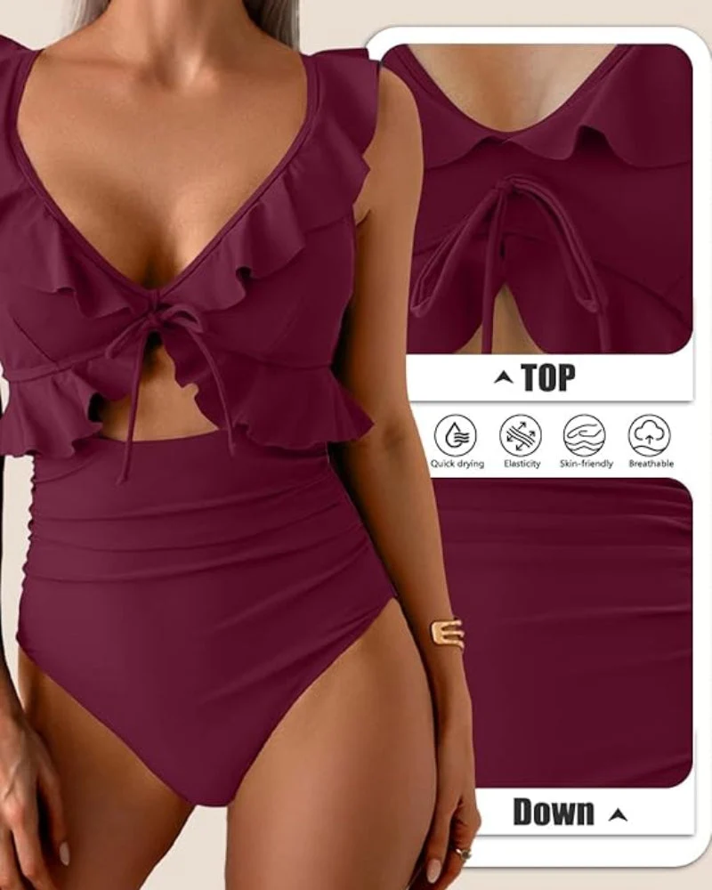 Confidence-Boosting V-Neck Swimsuit - Image 42