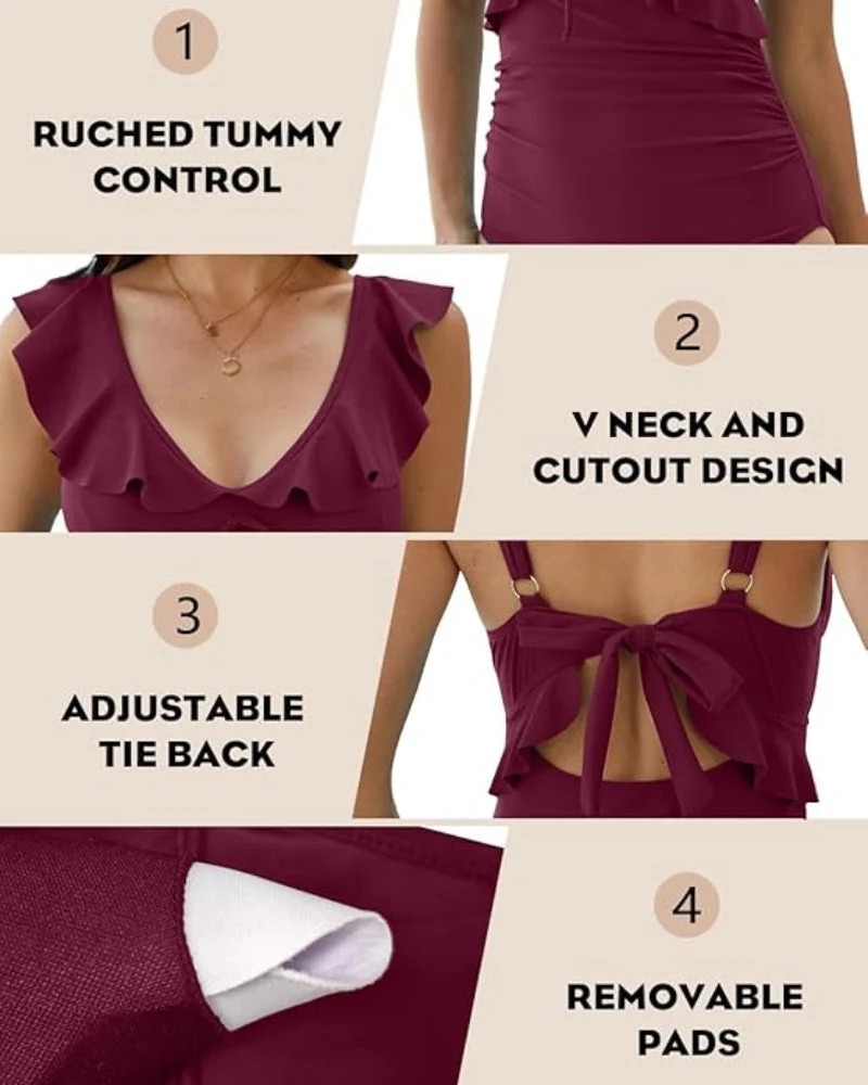 Confidence-Boosting V-Neck Swimsuit - Image 43