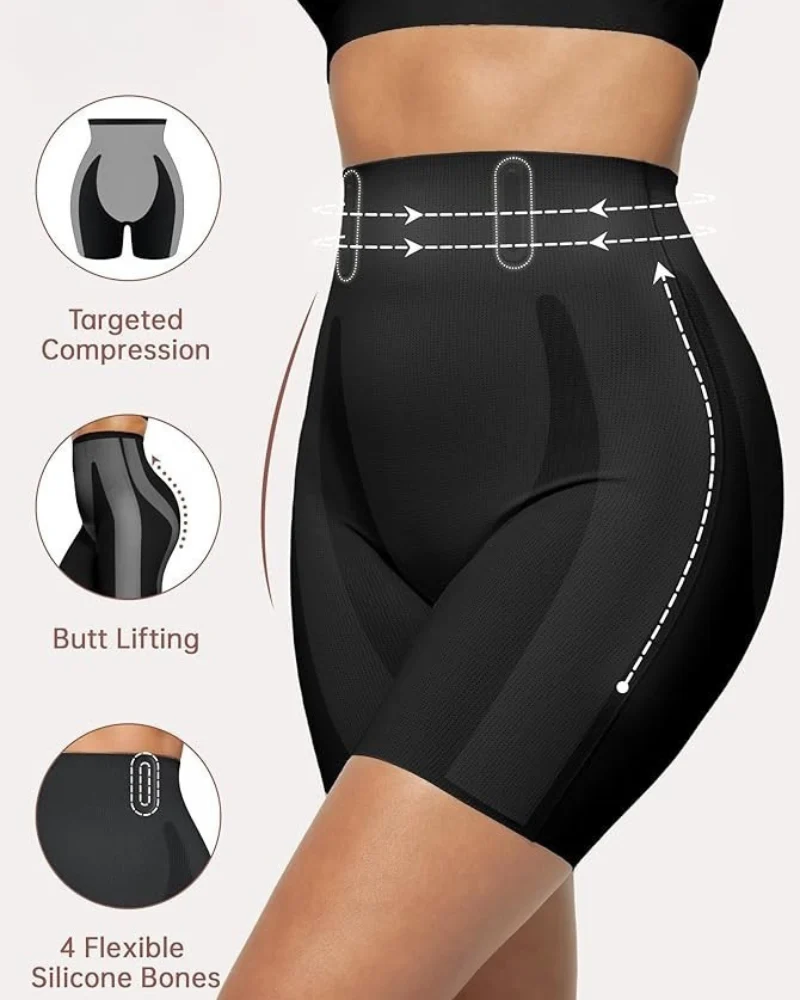 Cooling High-Waist Sculpting Shapewear Shorts - Image 9