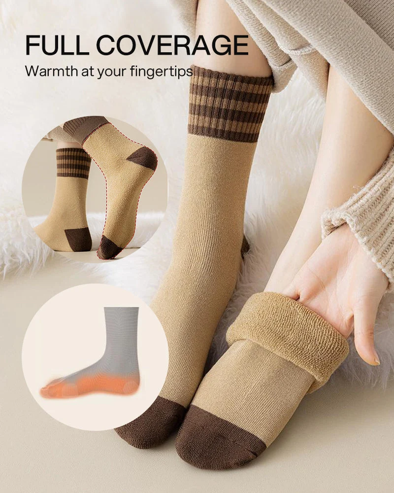 Cozy Plush Loop Lining Crew Socks - Image 3