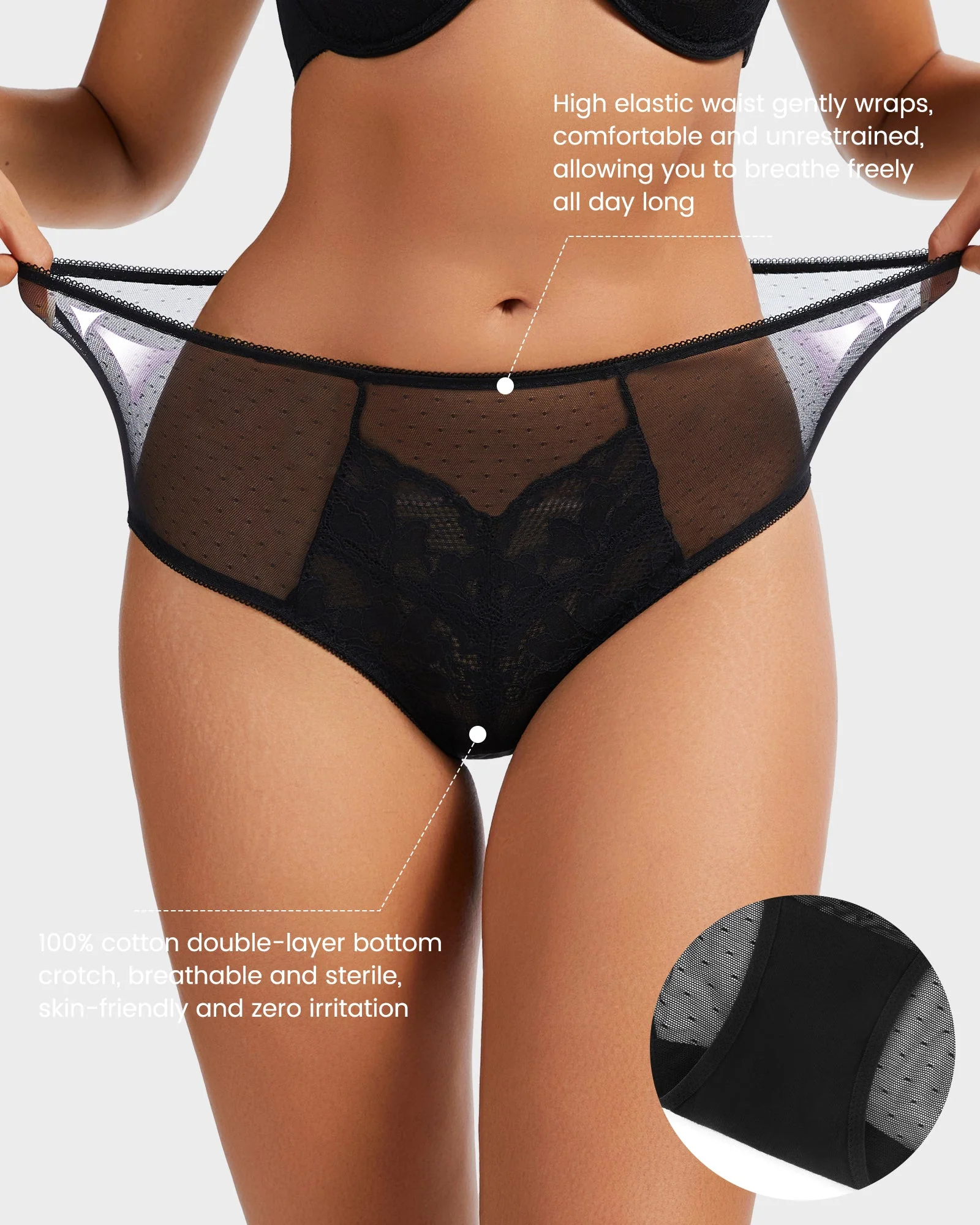 Enchant Floral Lace Brief Underwear (3 Pack) - Image 5