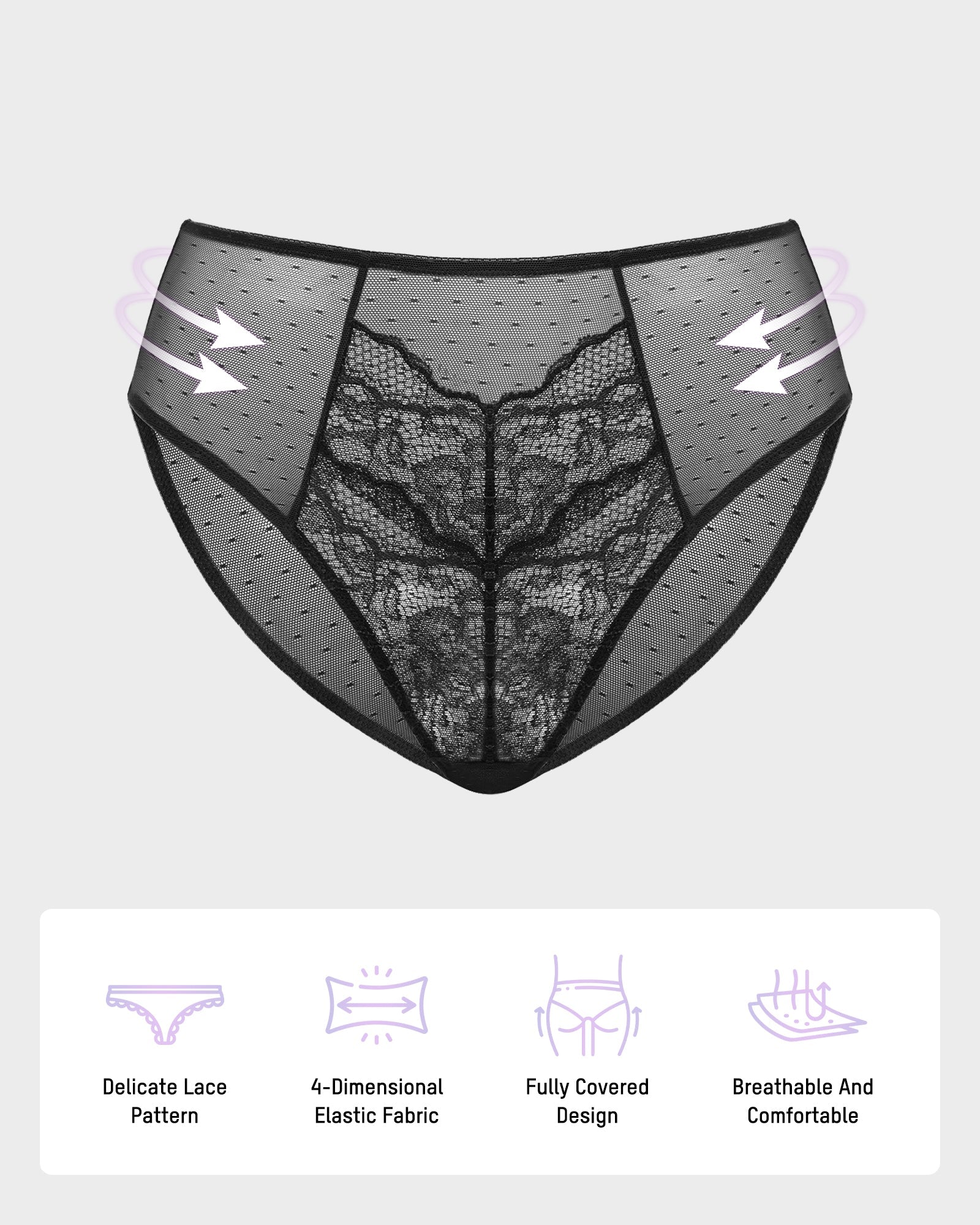 Enchant Floral Lace Brief Underwear (3 Pack) - Image 7