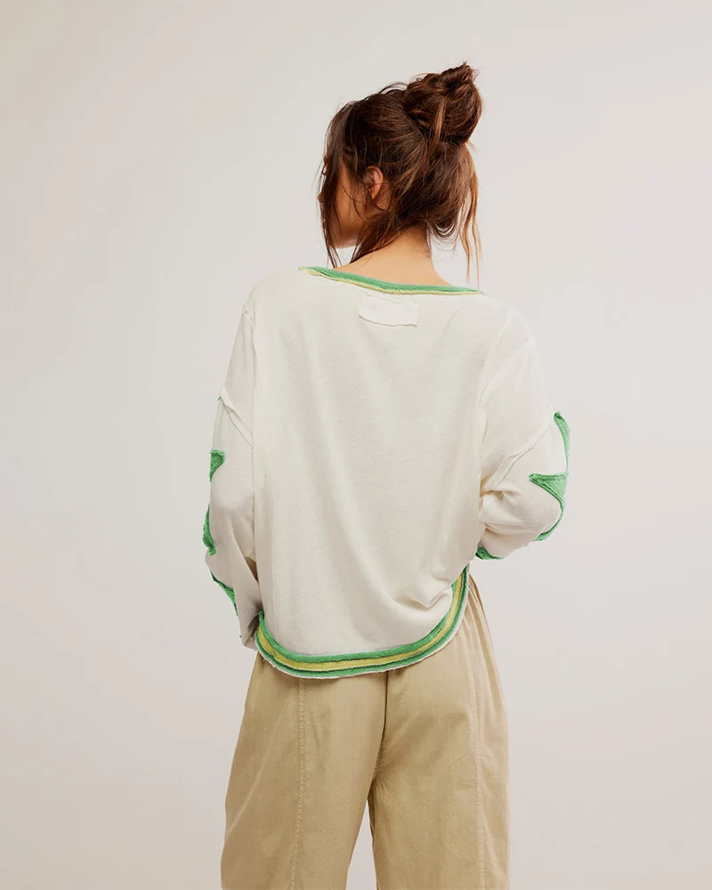 Fashionable Round Neck Hooded Thin Loose Star Hoodie - Image 6