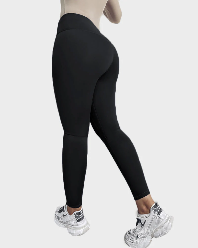 Fleece-Lined Tummy Control Shaping Leggings - Image 2