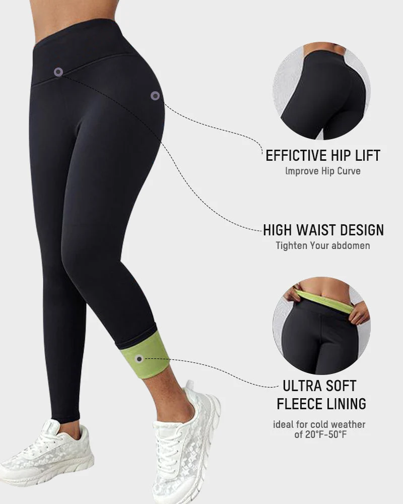 Fleece-Lined Tummy Control Shaping Leggings - Image 4