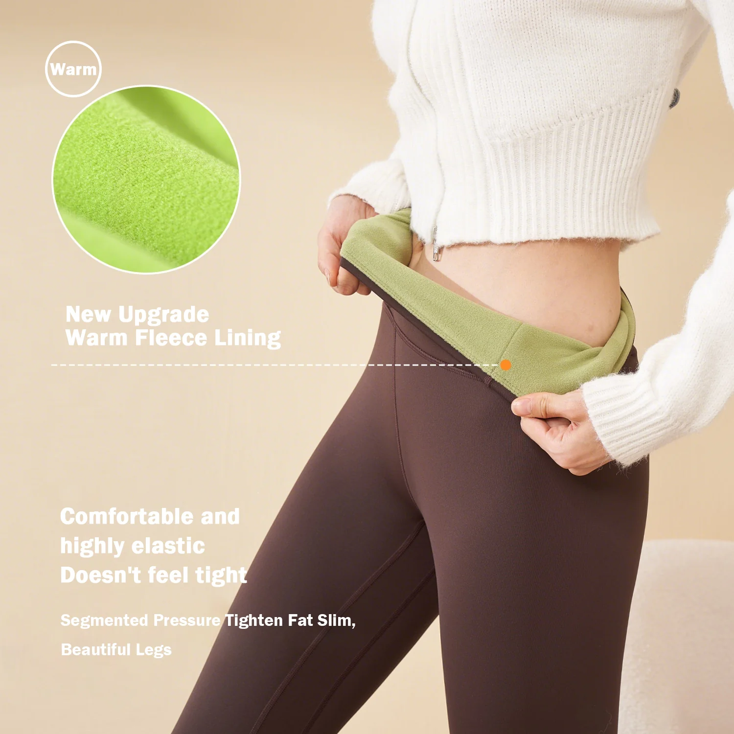 Fleece-Lined Tummy Control Shaping Leggings - Image 8