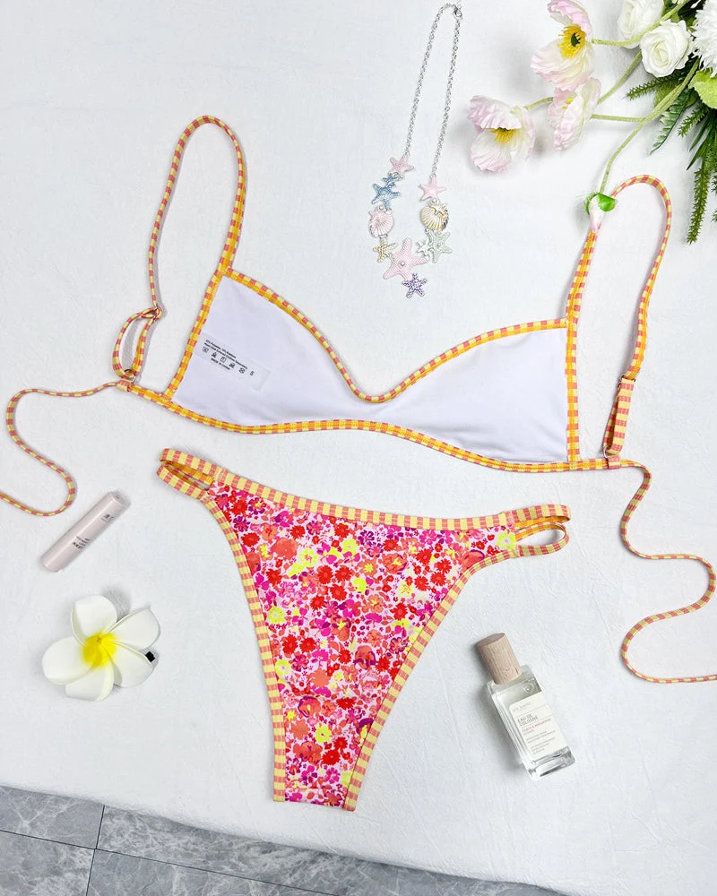 Floral Backless Two-Piece Bikini Set - Image 26