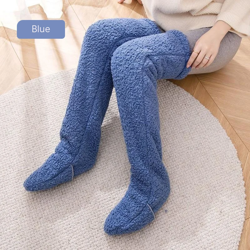 High Fuzzy Long Socks Winter Warm Cold Leg Knee Joint - Image 9