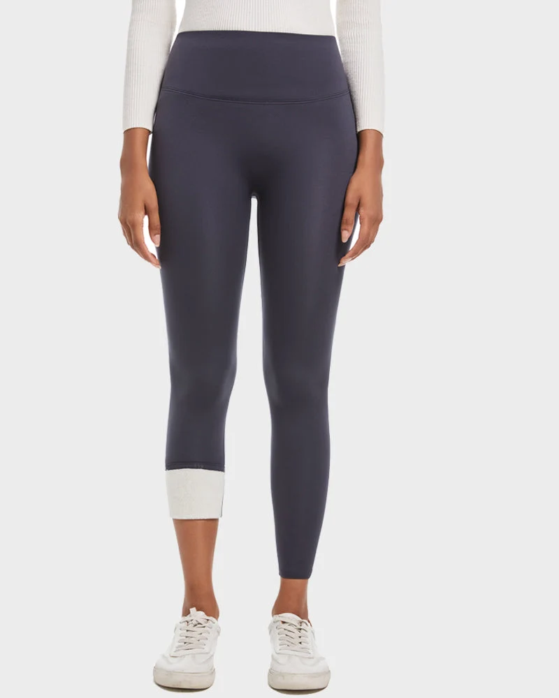 High Waist Butt Lifting Sherpa Fleece Lined Leggings - Image 3