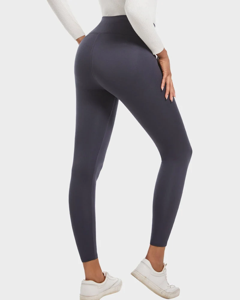 High Waist Butt Lifting Sherpa Fleece Lined Leggings - Image 4