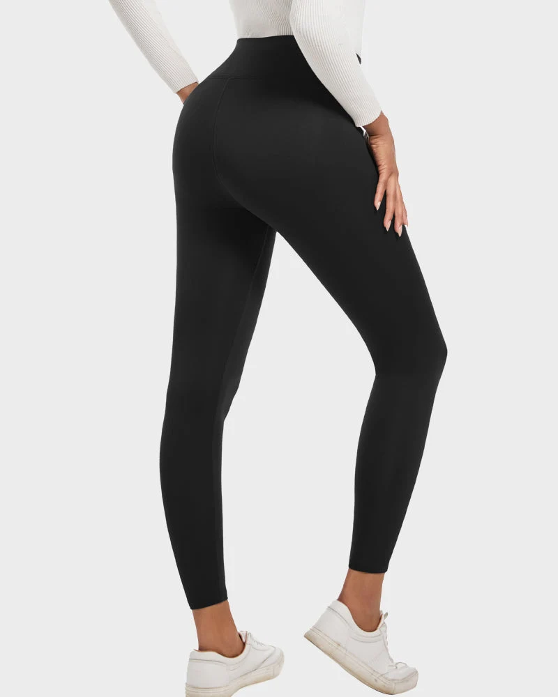 High Waist Butt Lifting Sherpa Fleece Lined Leggings - Image 7
