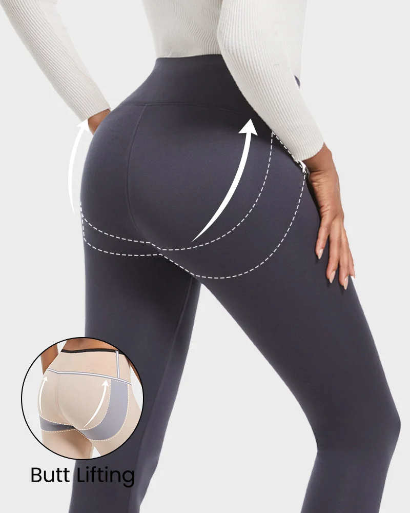 High Waist Butt Lifting Sherpa Fleece Lined Leggings - Image 9