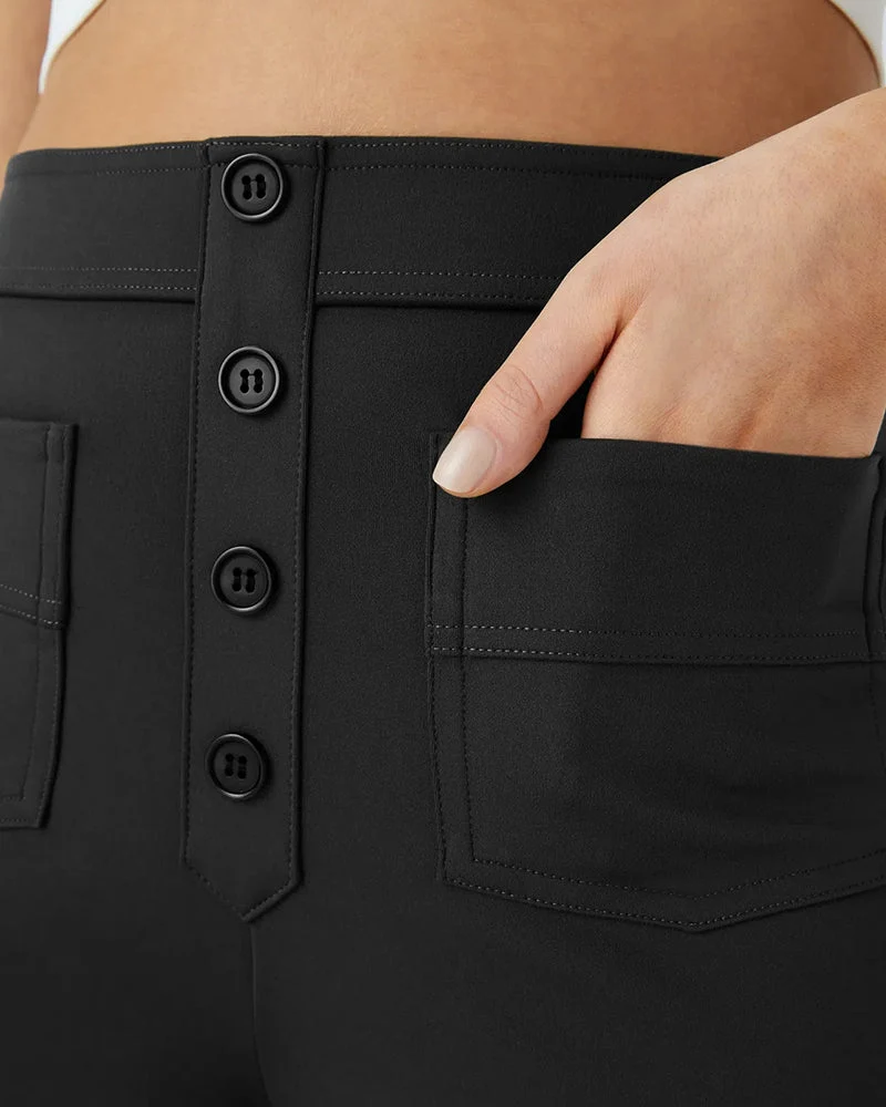 High-Waist Button Front Straight-Leg Pants - Image 7