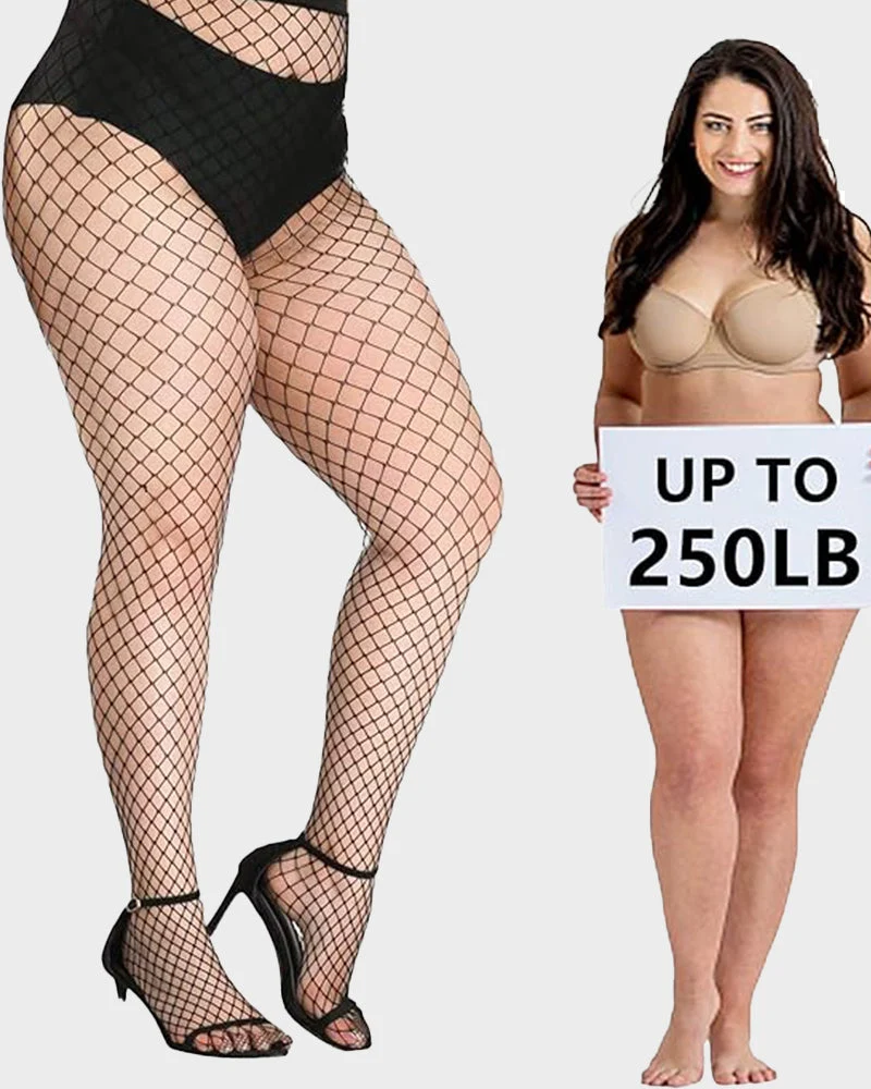 High-Waist Classic Fishnet Pantyhose – 4 Mesh Styles - Image 10