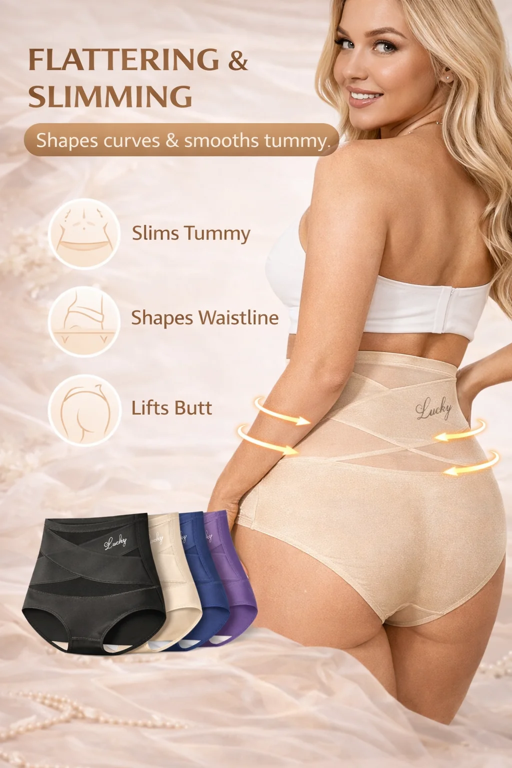 High-Waist Tummy Control Seamless Shaping Panties - Image 5