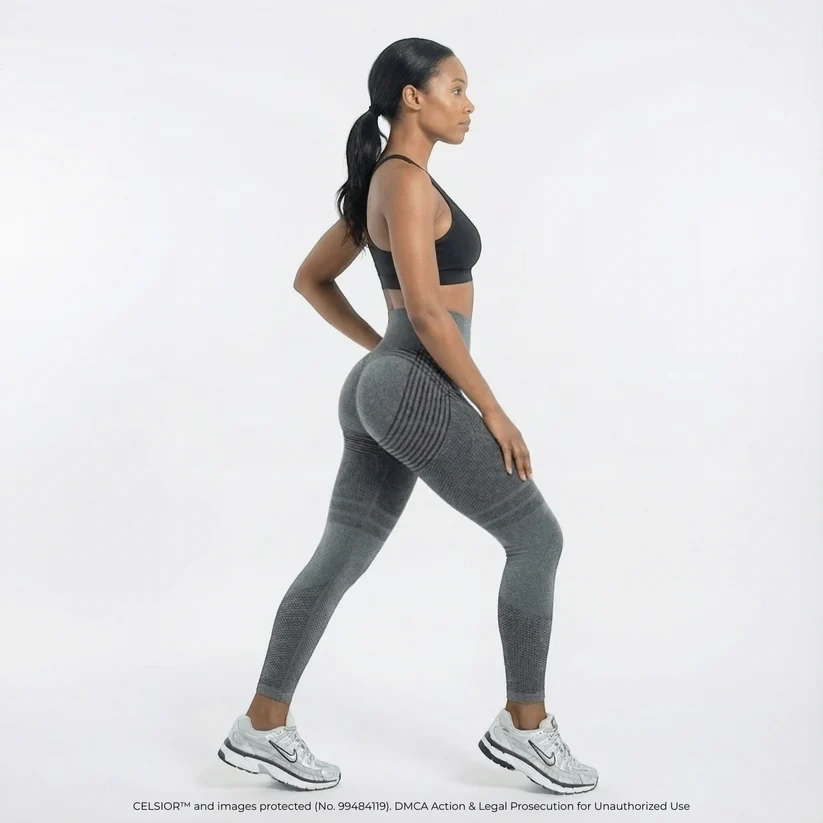 High Waisted And Hip Lifting Yoga Elastic Quick Drying Tight Pants - Image 6