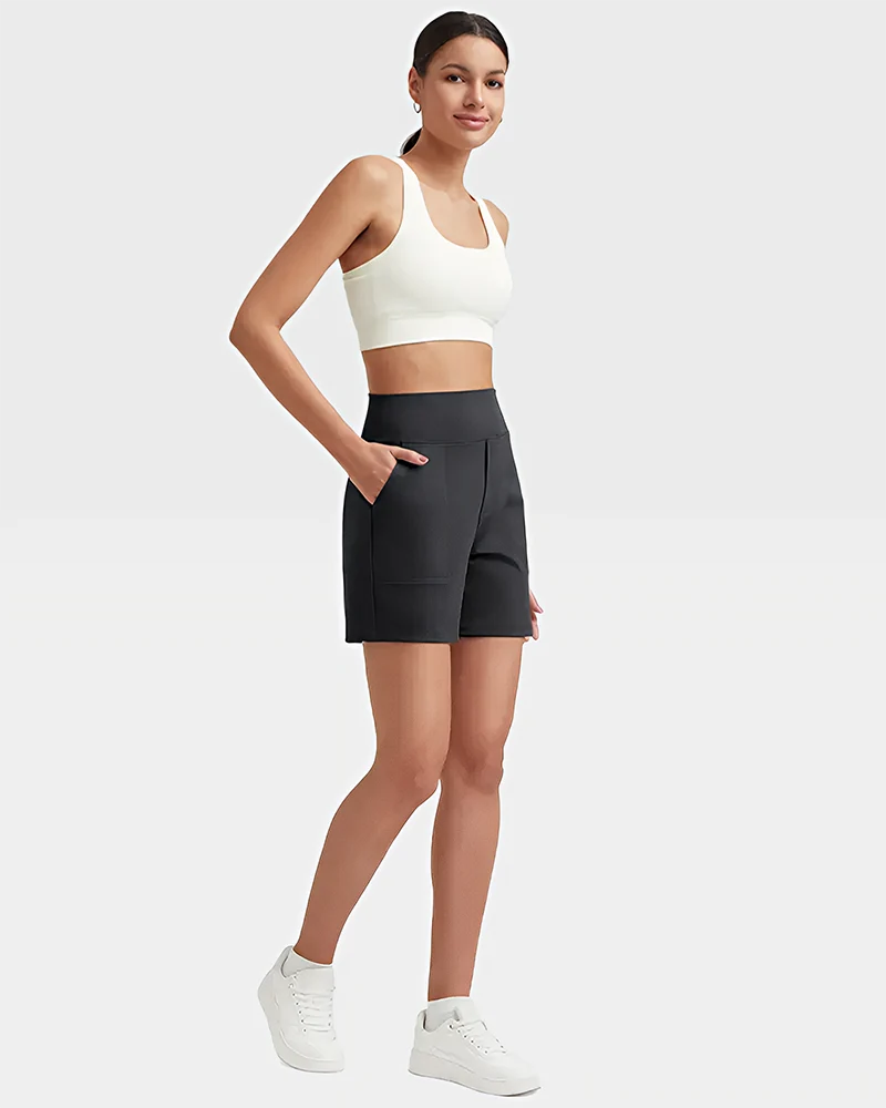 Women's High-Waisted Athletic Bermuda Shorts with Pockets – Running, Yoga, Summer Casual Activewear - Image 5