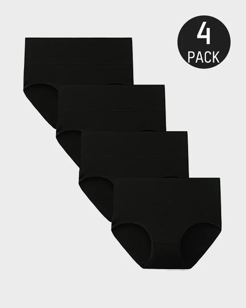 High-Waisted Full Coverage Cotton Briefs(4 pack) - Image 17