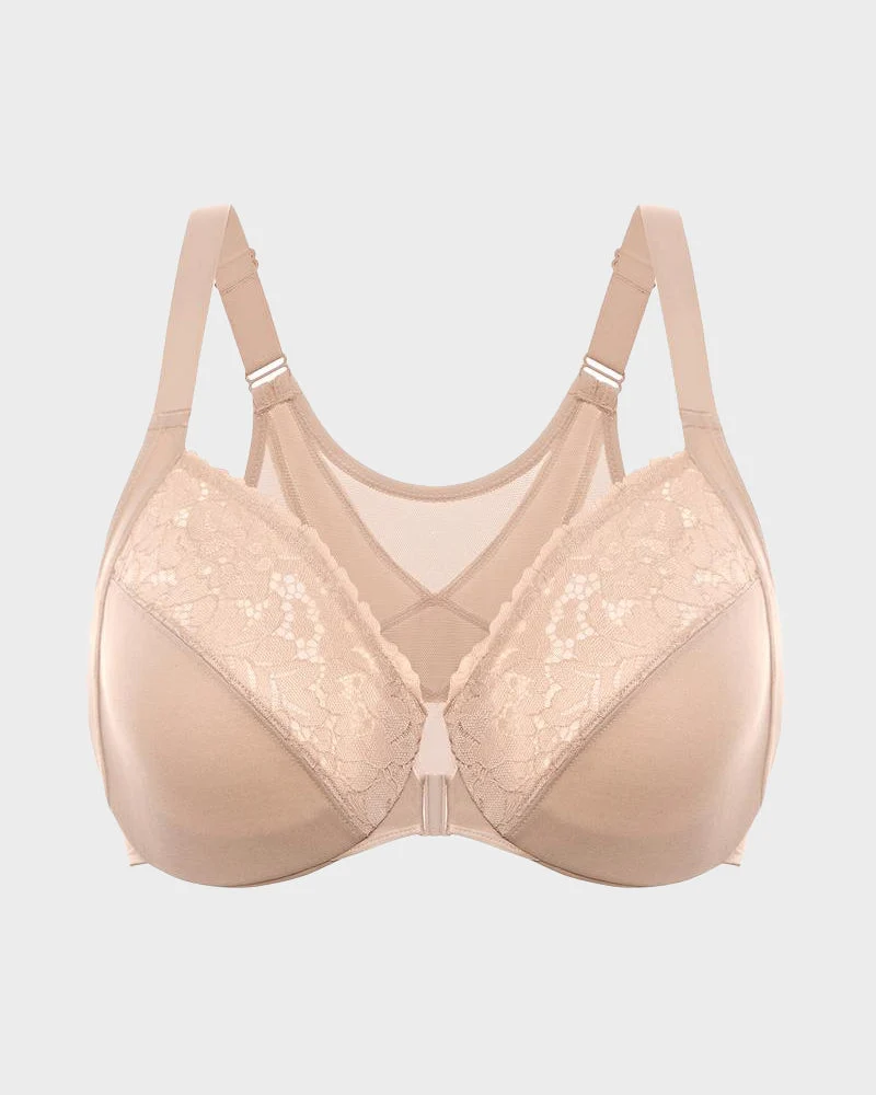 Lace Full Coverage Front Closure Posture Bra - Image 4