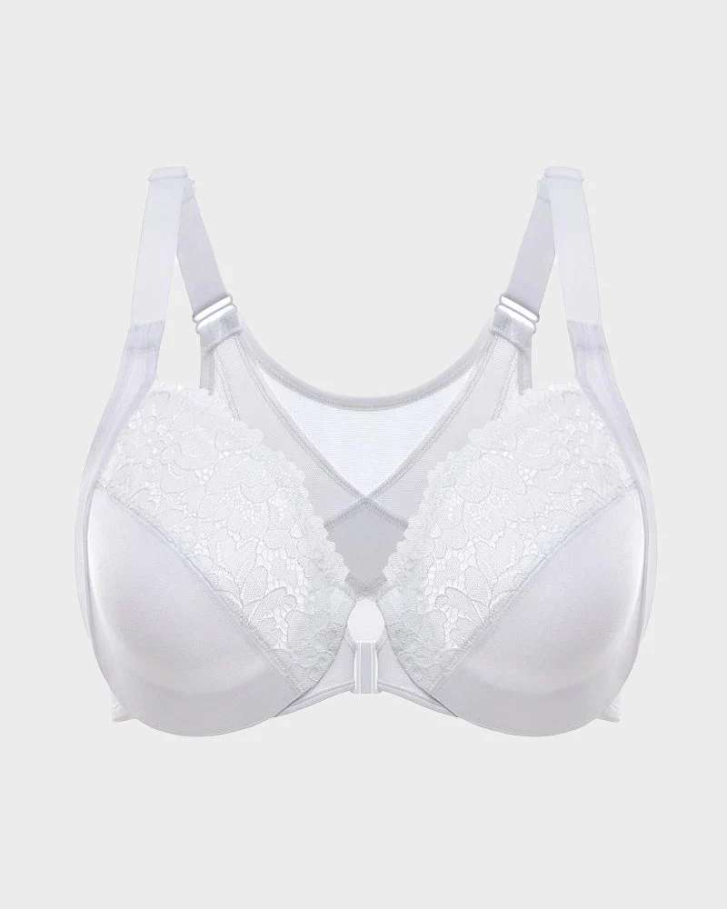 Lace Full Coverage Front Closure Posture Bra - Image 6