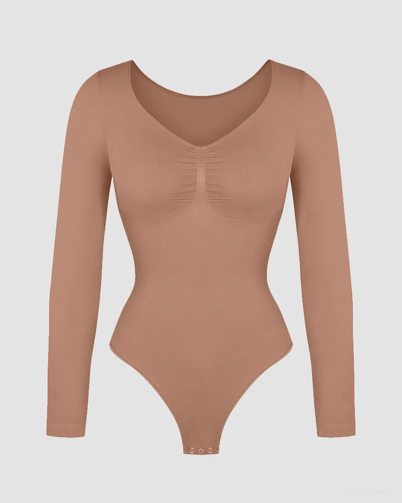 Long Sleeve Shaping Bodysuit - Image 13