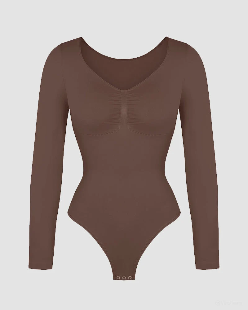 Long Sleeve Shaping Bodysuit - Image 16