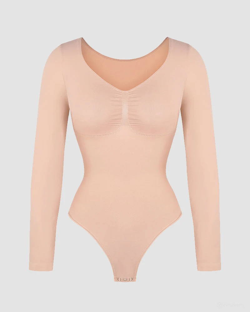 Long Sleeve Shaping Bodysuit - Image 19