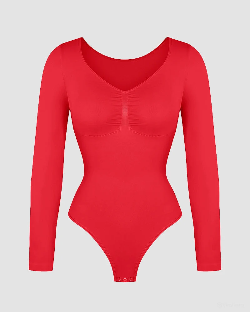 Long Sleeve Shaping Bodysuit - Image 22