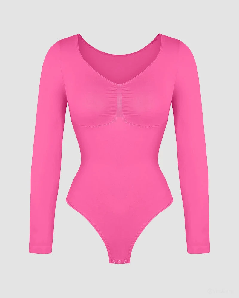 Long Sleeve Shaping Bodysuit - Image 25