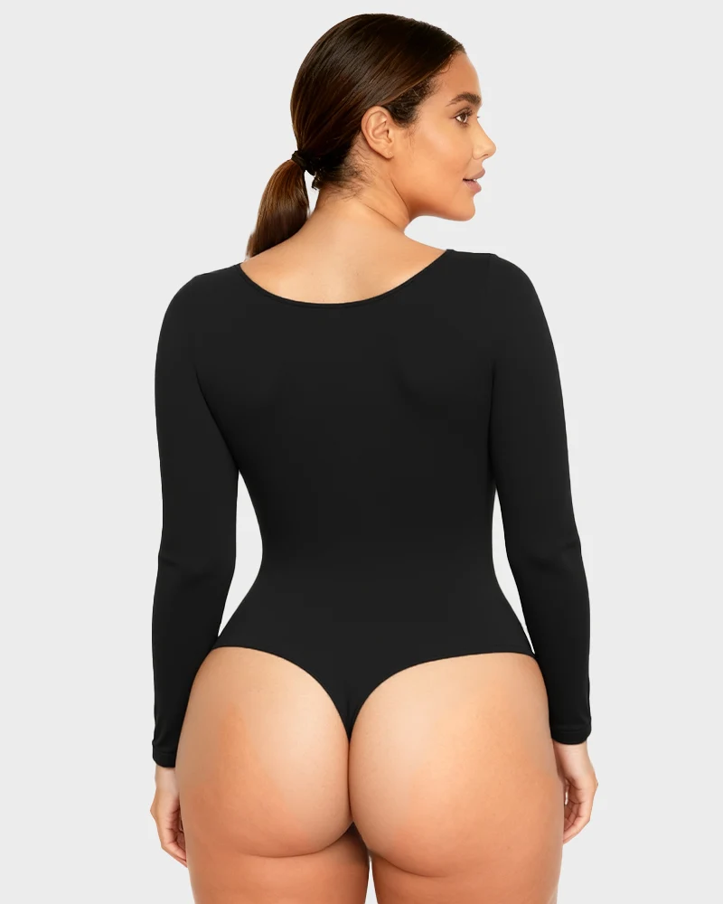 Long Sleeve Shaping Bodysuit - Image 3