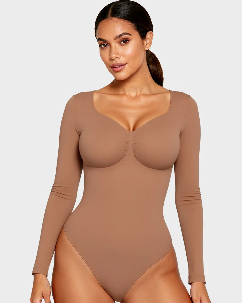 Long Sleeve Shaping Bodysuit - Image 9
