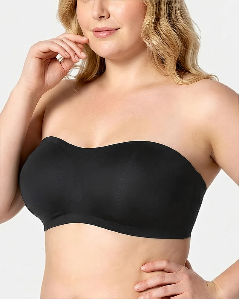 Non-Slip Crossover Side Hook Bandeau Bra - Image 10