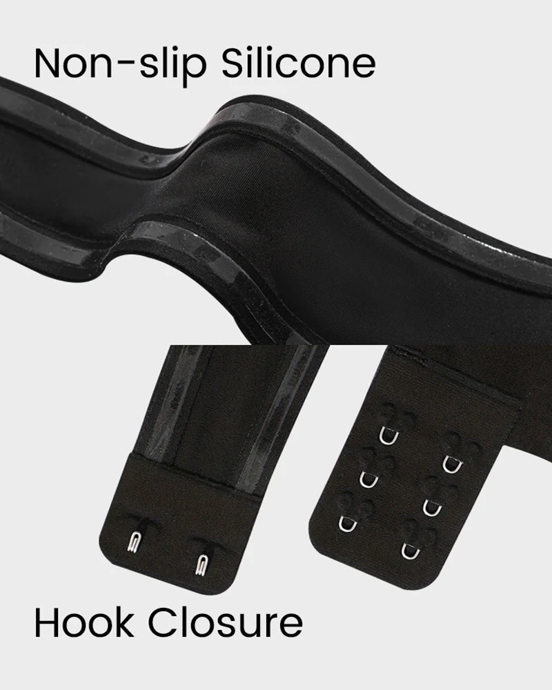 Non-Slip Crossover Side Hook Bandeau Bra - Image 11